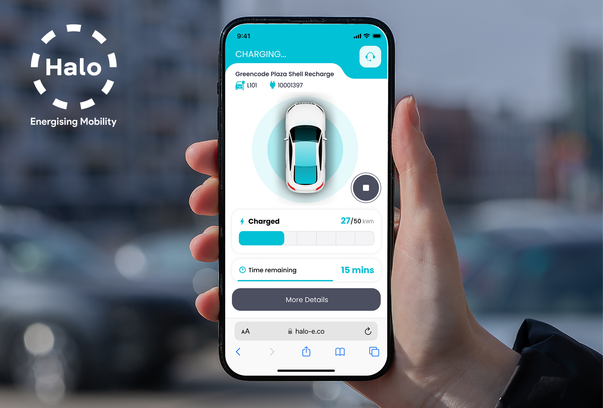 Halo Energy Electric Car Charging Mobile Web App